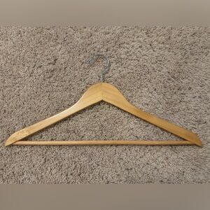 Set of 11 - Natural Wood Suit Hanger W/ Suit Bar